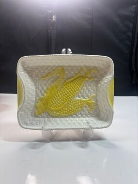 Vintage Original Design By Shafford Ceramic Corn platter 10”